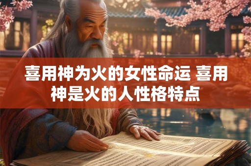 喜用神为火的女性命运 喜用神是火的人性格特点