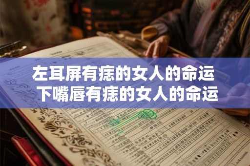左耳屏有痣的女人的命运  下嘴唇有痣的女人的命运