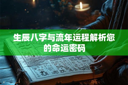 生辰八字与流年运程解析您的命运密码 生辰八字与流年运程解析您的命运密码