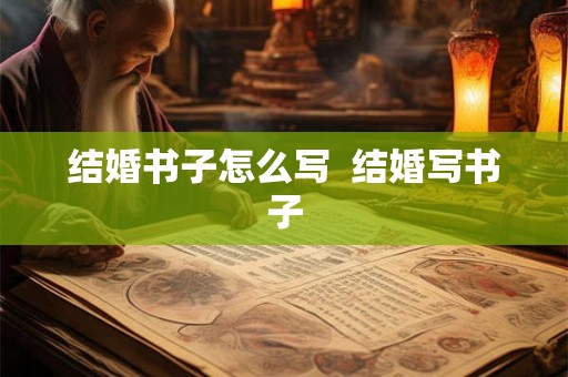 结婚书子怎么写  结婚写书子