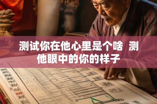 测试你在他心里是个啥  测他眼中的你的样子
