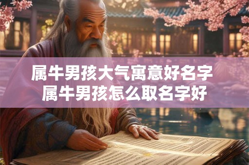 属牛男孩大气寓意好名字 属牛男孩怎么取名字好