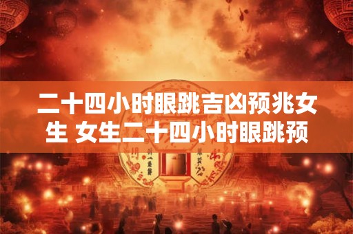 二十四小时眼跳吉凶预兆女生 女生二十四小时眼跳预兆吉凶