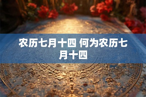 农历七月十四 何为农历七月十四