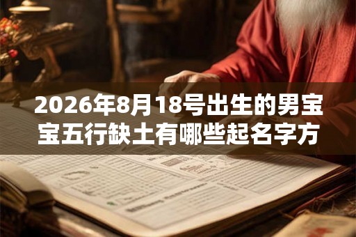 2026年8月18号出生的男宝宝五行缺土有哪些起名字方法