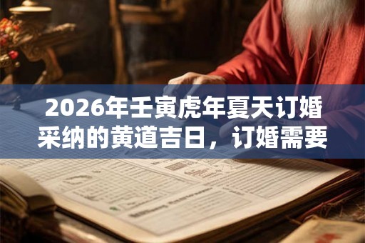 2026年壬寅虎年夏天订婚采纳的黄道吉日,订婚需要准备什么? 2026年壬寅虎年夏天订婚采纳的黄道吉日,订婚需要准备什么?