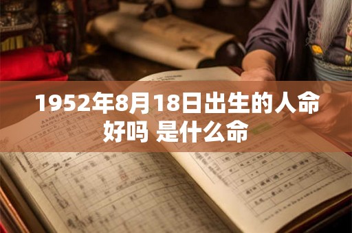 1952年8月18日出生的人命好吗 是什么命