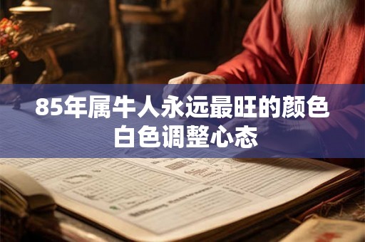 85年属牛人永远最旺的颜色 白色调整心态