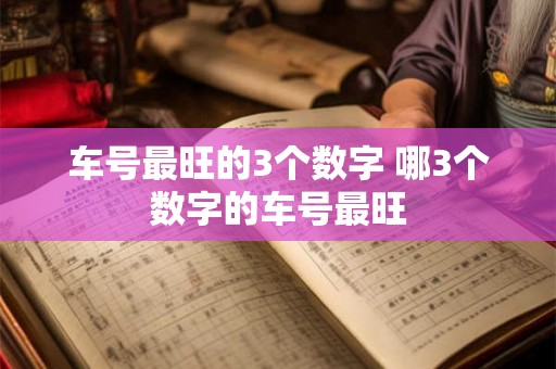 车号最旺的3个数字 哪3个数字的车号最旺 车号最旺的3个数字 哪3个数字的车号最旺
