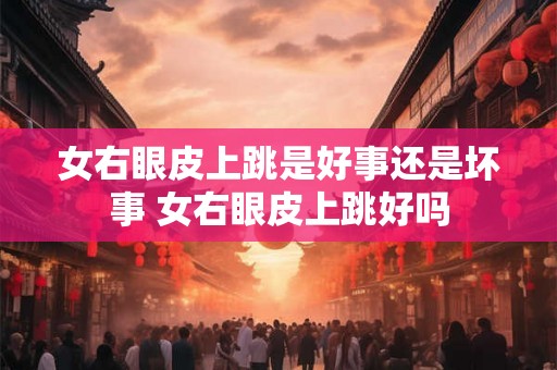女右眼皮上跳是好事还是坏事 女右眼皮上跳好吗