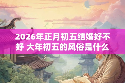 2026年正月初五结婚好不好 大年初五的风俗是什么
