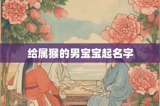 给属猴的男宝宝起名字
