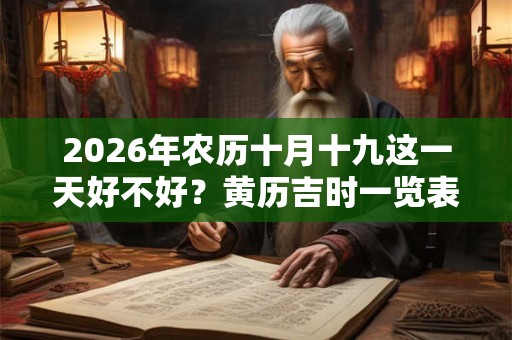 2026年农历十月十九这一天好不好?黄历吉时一览表 2026年农历十月十九这一天好不好?黄历吉时一览表