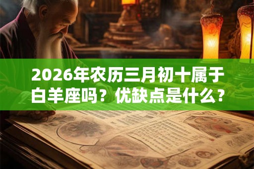 2026年农历三月初十属于白羊座吗？优缺点是什么？