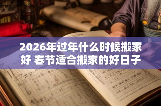 2026年过年什么时候搬家好 春节适合搬家的好日子