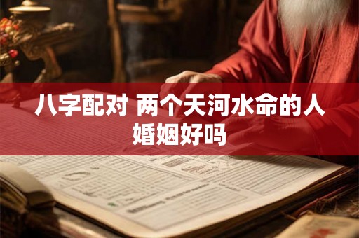 八字配对 两个天河水命的人婚姻好吗