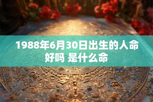 1988年6月30日出生的人命好吗 是什么命