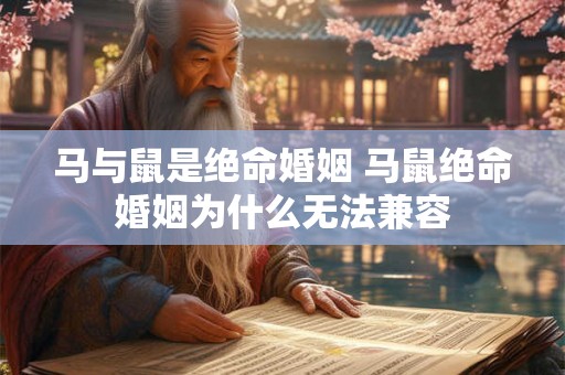 马与鼠是绝命婚姻 马鼠绝命婚姻为什么无法兼容