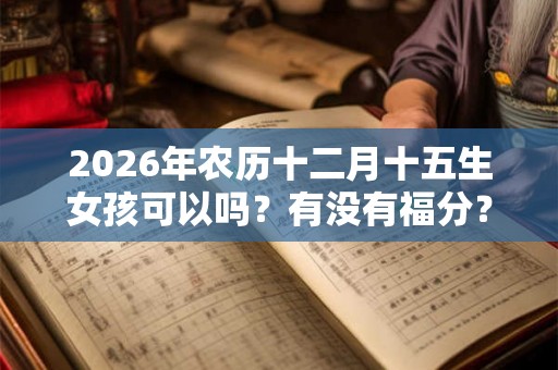 2026年农历十二月十五生女孩可以吗？有没有福分？