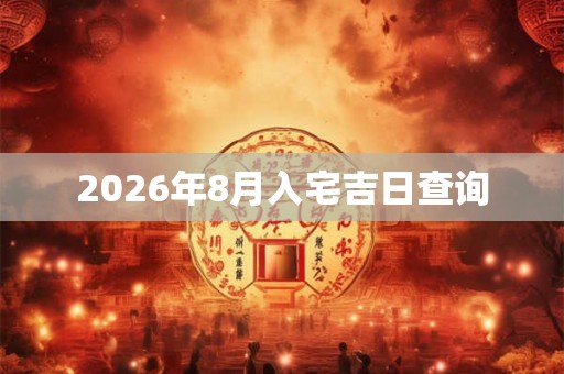 2026年8月入宅吉日查询