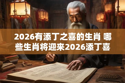 2026有添丁之喜的生肖 哪些生肖将迎来2026添丁喜讯
