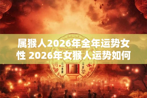 属猴人2026年全年运势女性 2026年女猴人运势如何