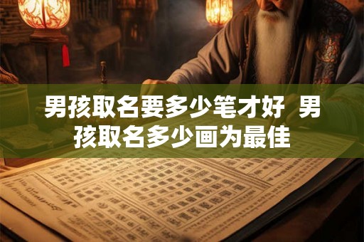 男孩取名要多少笔才好  男孩取名多少画为最佳