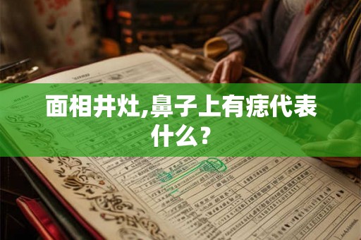 面相井灶,鼻子上有痣代表什么？