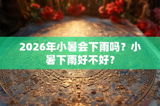 2026年小暑会下雨吗?小暑下雨好不好? 2026年小暑会下雨吗?小暑下雨好不好?