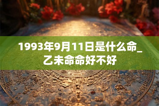 1993年9月11日是什么命_乙未命命好不好 1993年9月11日是什么命_乙未命命好不好