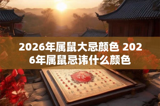 2026年属鼠大忌颜色 2026年属鼠忌讳什么颜色