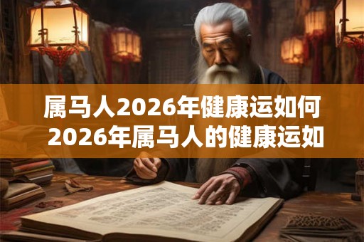 属马人2026年健康运如何 2026年属马人的健康运如何