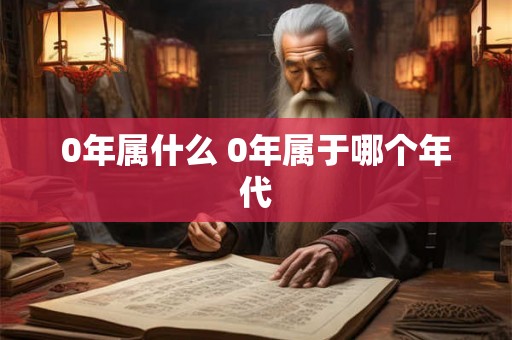 0年属什么 0年属于哪个年代