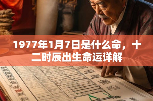 1977年1月7日是什么命,十二时辰出生命运详解 1977年1月7日是什么命,十二时辰出生命运详解