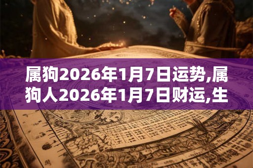 属狗2026年1月7日运势,属狗人2026年1月7日财运,生肖狗2026年1月7日运势 属狗2026年1月7日运势,属狗人2026年1月7日财运,生肖狗2026年1月7日运势