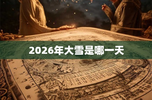 2026年大雪是哪一天 2026年大雪是哪一天