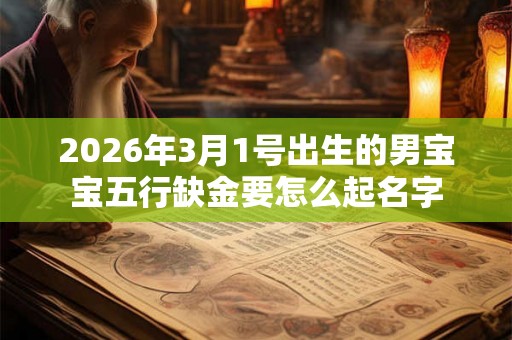 2026年3月1号出生的男宝宝五行缺金要怎么起名字