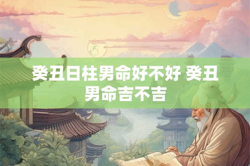 癸丑日柱男命好不好 癸丑男命吉不吉