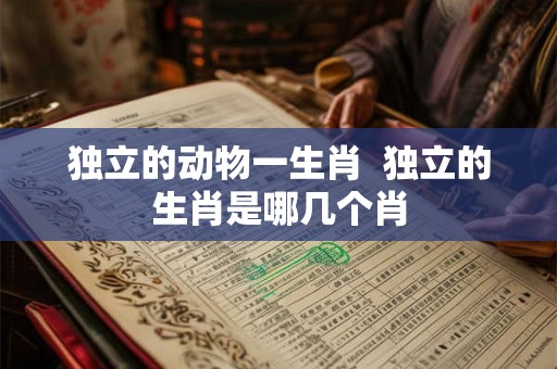独立的动物一生肖  独立的生肖是哪几个肖