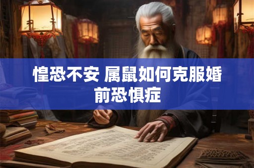 惶恐不安 属鼠如何克服婚前恐惧症