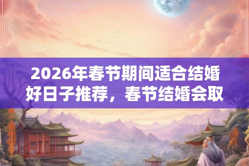 2026年春节期间适合结婚好日子推荐，春节结婚会取消吗？