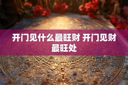 开门见什么最旺财 开门见财最旺处