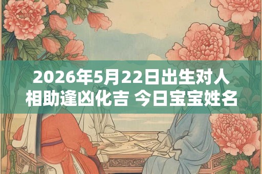 2026年5月22日出生对人相助逢凶化吉 今日宝宝姓名解析