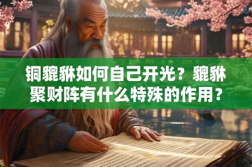 铜貔貅如何自己开光？貔貅聚财阵有什么特殊的作用？