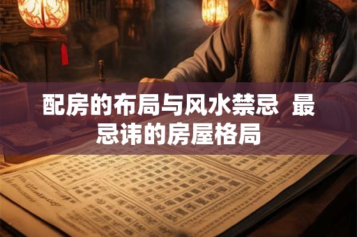 配房的布局与风水禁忌  最忌讳的房屋格局