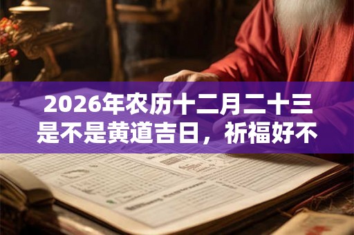2026年农历十二月二十三是不是黄道吉日，祈福好不好？
