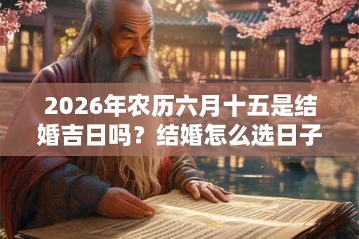 2026年农历六月十五是结婚吉日吗?结婚怎么选日子? 2026年农历六月十五是结婚吉日吗?结婚怎么选日子?