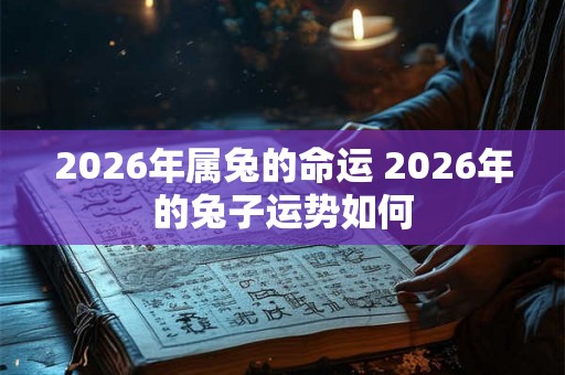 2026年属兔的命运 2026年的兔子运势如何