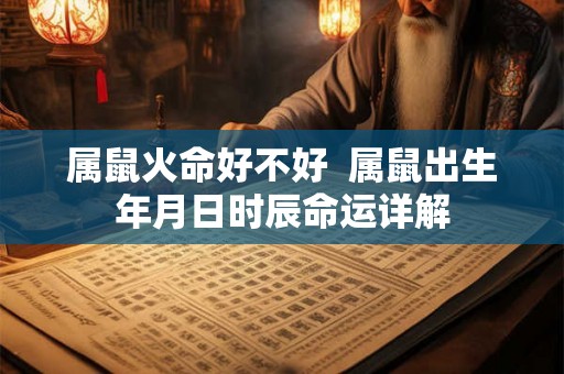 属鼠火命好不好  属鼠出生年月日时辰命运详解