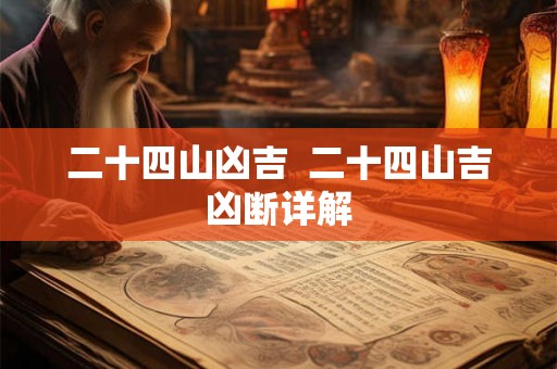 二十四山凶吉  二十四山吉凶断详解